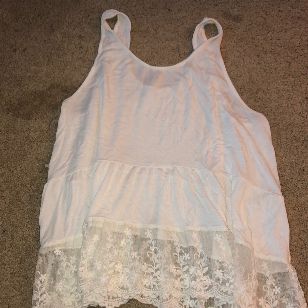 White lace tank top
